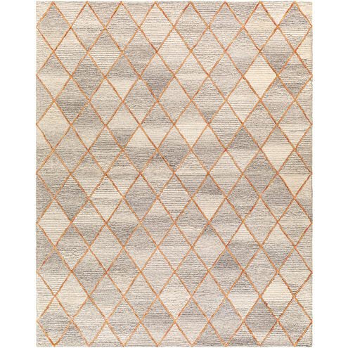 Eaton 120 X 96 inch Brown/Mustard/Orange Handmade Rug in 8 x 10, Rectangle