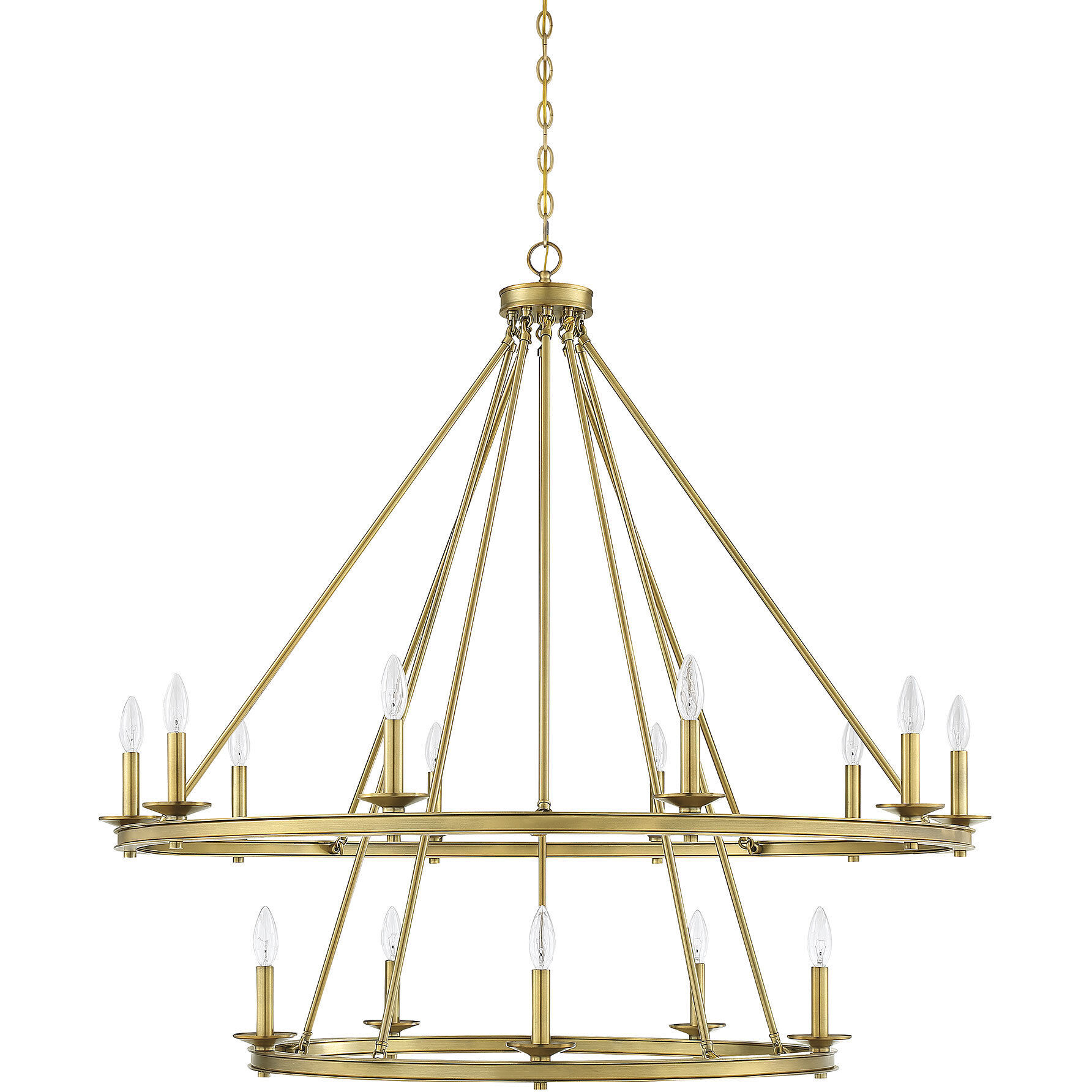 Middleton 15 Light 45 inch Warm Brass Chandelier Ceiling Light, Essentials