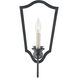 Marseille 1 Light 10 inch French Black/Antique Mirror Wall Sconce Wall Light