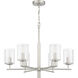 Hailie 6 Light 26 inch Satin Nickel Chandelier Ceiling Light