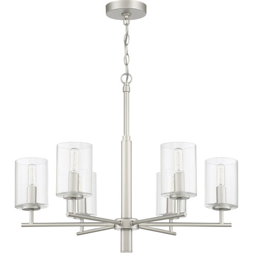 Hailie 6 Light 26 inch Satin Nickel Chandelier Ceiling Light