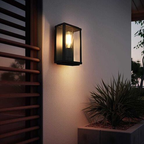 Santos 1 Light 10 inch Black Outdoor Wall Sconce