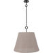 Kirsten 3 Light 24 inch Flat Black Pendant Ceiling Light in White Rattan