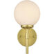 Ansley 1 Light 6 inch Brass Bath Sconce Wall Light