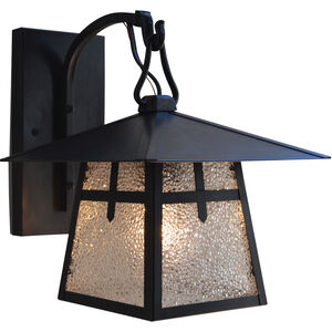 Carmel 1 Light 10.38 inch Verdigris Patina Outdoor Wall Mount in Almond Mica, Bungalow Overlay