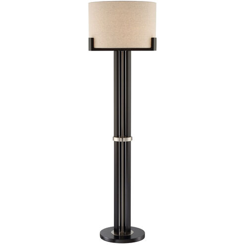 Barend 60 inch 150.00 watt Dark Walnut Floor Lamp Portable Light