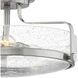 Harper 3 Light 18 inch Brushed Nickel Indoor Semi-Flush Mount Ceiling Light in Clear Seedy