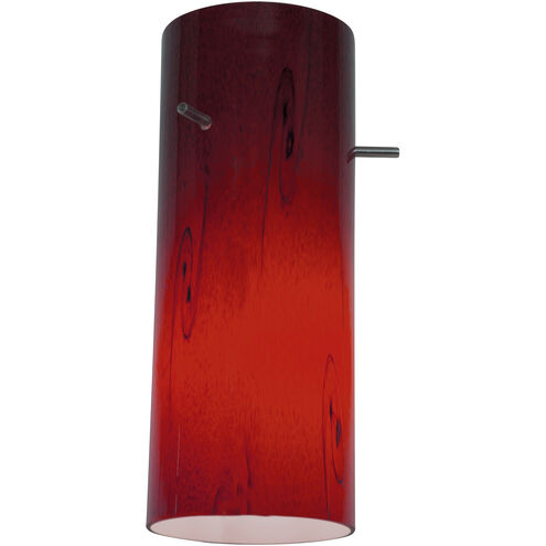 Glassn Glass Cylinder 1 Light Brushed Steel Pendant Ceiling Light