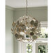 Lunaria 1 Light 21.5 inch Contemporary Silver Leaf Orb Chandelier Ceiling Light