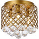 Tully 3 Light 10 inch Brass Flush Mount Ceiling Light