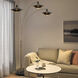 Rancho Mirage 87 inch 60 watt Weathered Brass and Black Arc Floor Lamp Portable Light