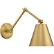 Regent 1 Light 7.5 inch Rubbed Brass Wall Sconce Wall Light