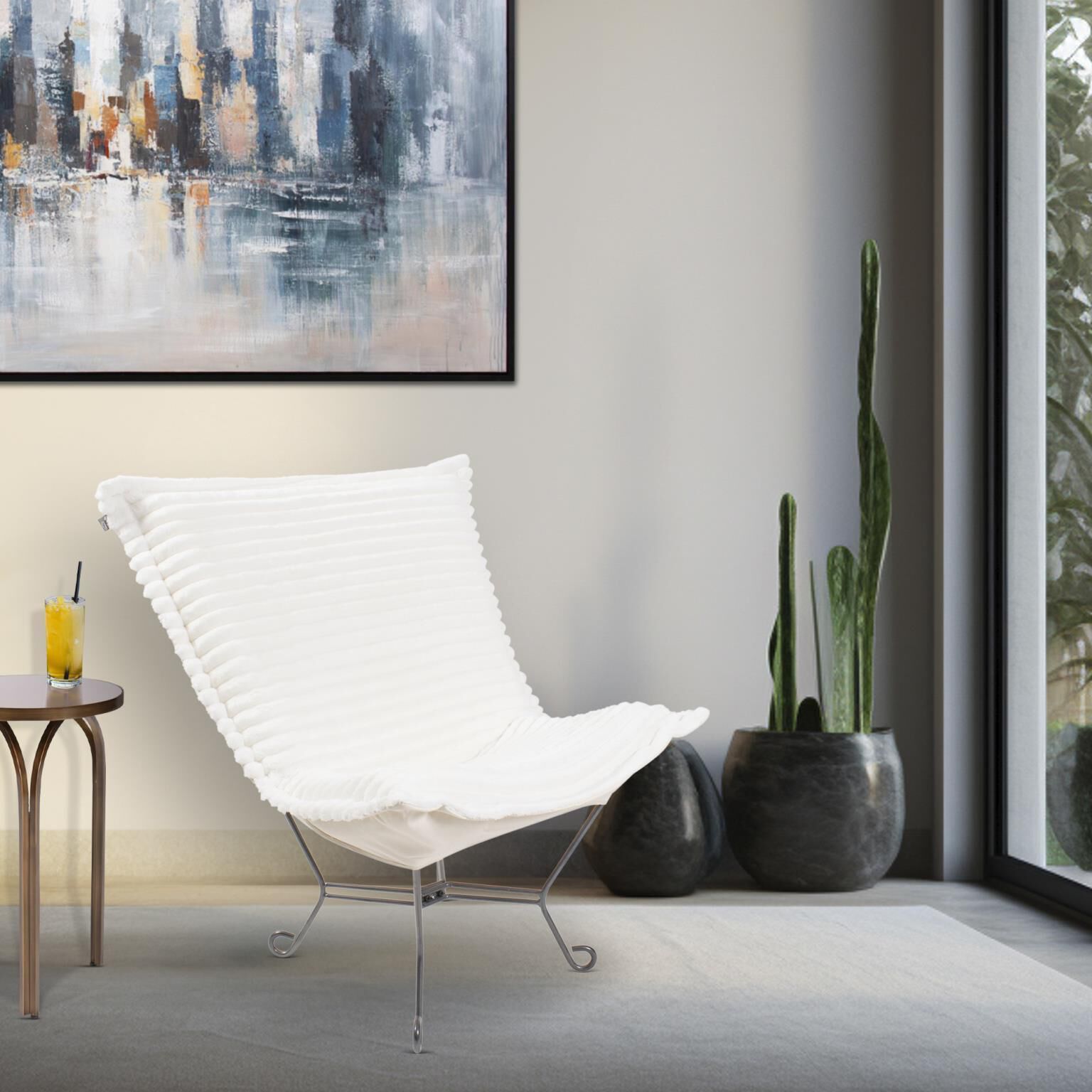 Shar Pei White Chair Cover & Cushion