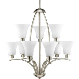 Mackinley 9 Light 28 inch Brushed Nickel Chandelier Ceiling Light in Etched