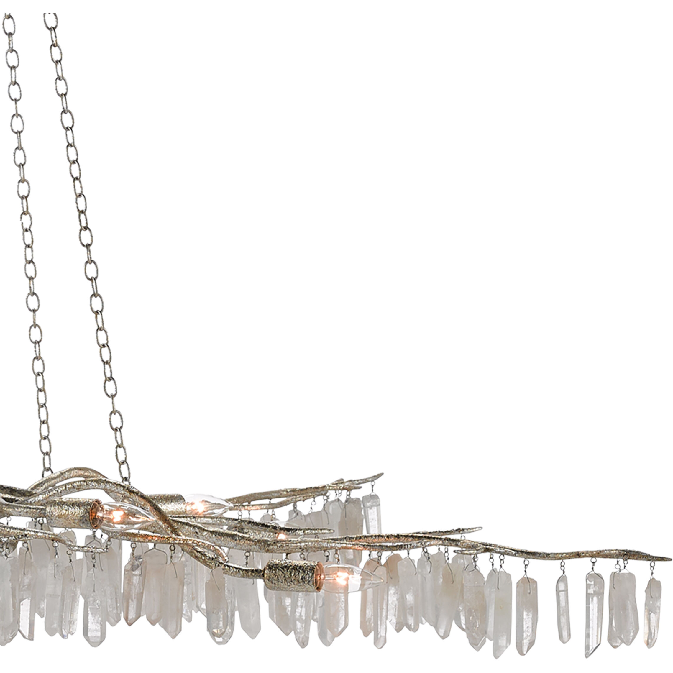 Forest Light 10 Light 62 inch Textured Silver/Natural Chandelier Ceiling Light, Aviva Stanoff Collection