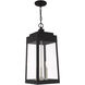 Oslo 3 Light 10.5 inch Black Outdoor Pendant Lantern