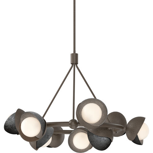 Brooklyn 9 Light 32 inch Bronze and Ink Ring Pendant Ceiling Light