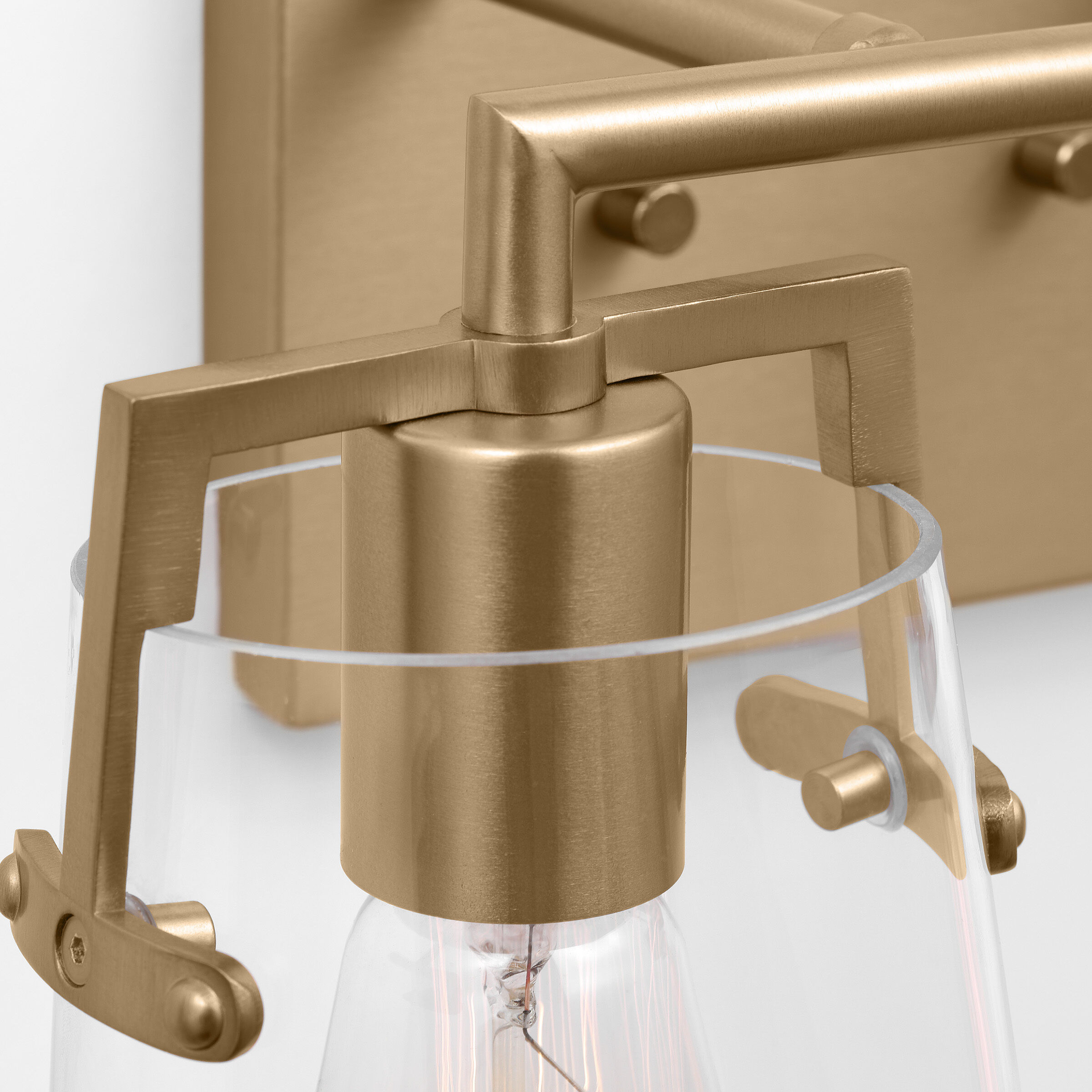 Drew & Jonathan Crofton 2 Light 14.63 inch Satin Brass Wall Bath Fixture Wall Light