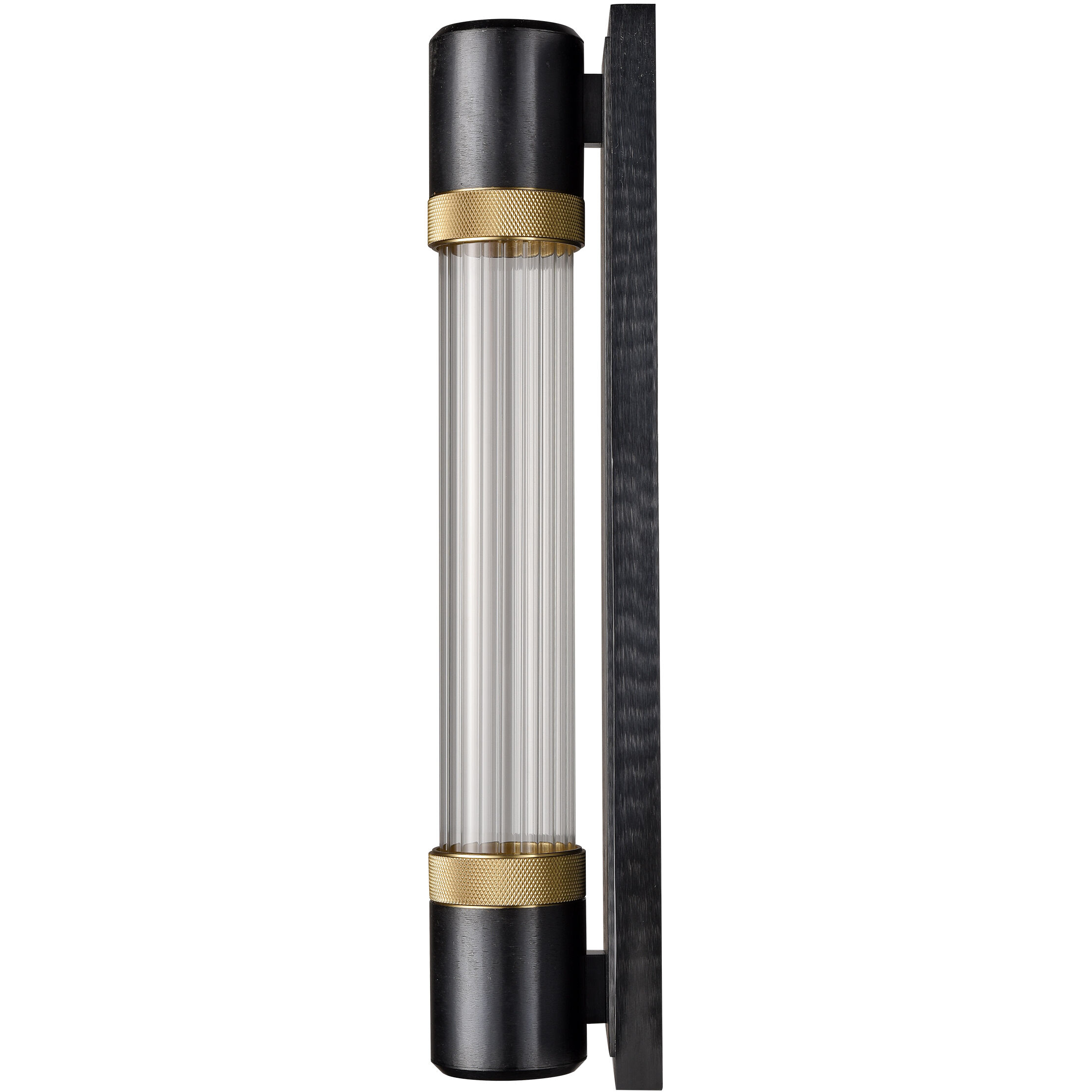 Zigrina 2 Light 5.25 inch Satin Brushed Black with Aged Brass Wall Sconce Wall Light