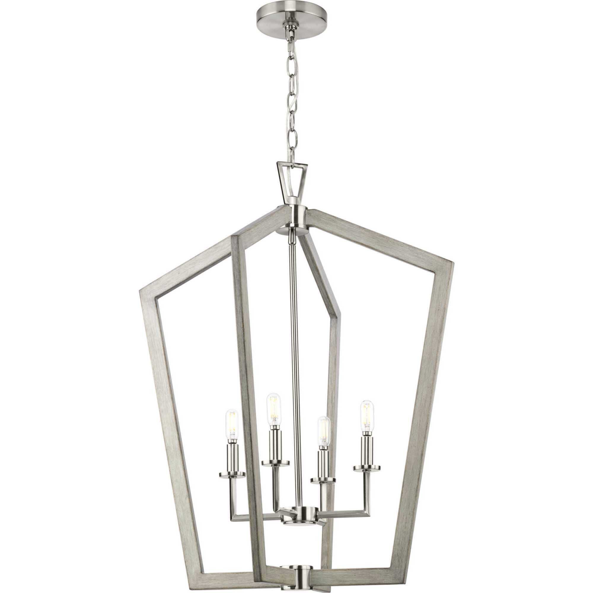 Galloway 4 Light 24 inch Brushed Nickel Foyer Light Ceiling Light