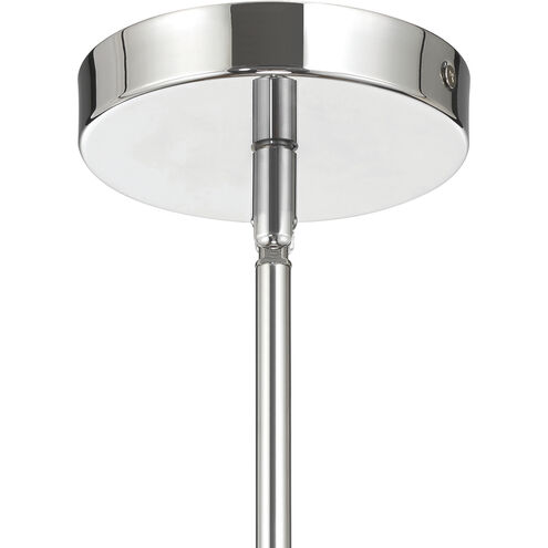 Serena 6 Light 24.13 inch Chrome/Walnut Pendant Ceiling Light in Chrome and Walnut