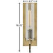 Ryden 1 Light 4.5 inch Heritage Brass Indoor Wall Sconce Wall Light in Clear