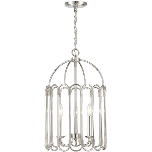 Stella 3 Light 14 inch Polished Nickel Pendant Ceiling Light