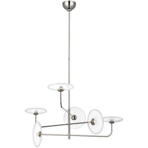 Ian K. Fowler Calvino LED 32.25 inch Polished Nickel Arched Chandelier Ceiling Light, Large