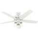 Bennett 52 inch Matte White with Bleached Oak/Fresh White Blades Ceiling Fan