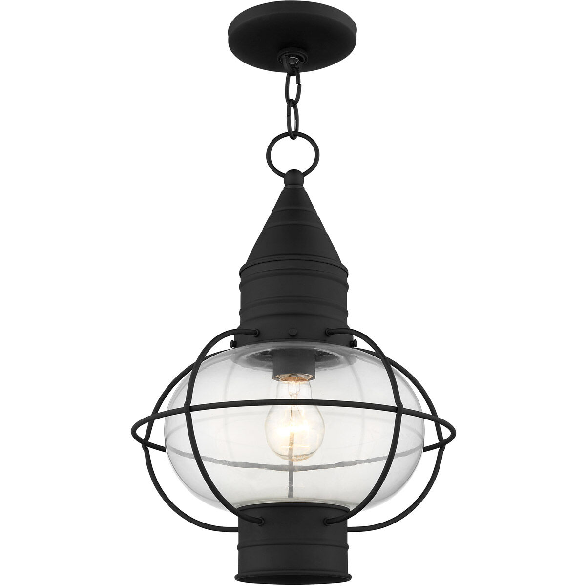 Newburyport 1 Light 20 inch Black Outdoor Post Top Lantern
