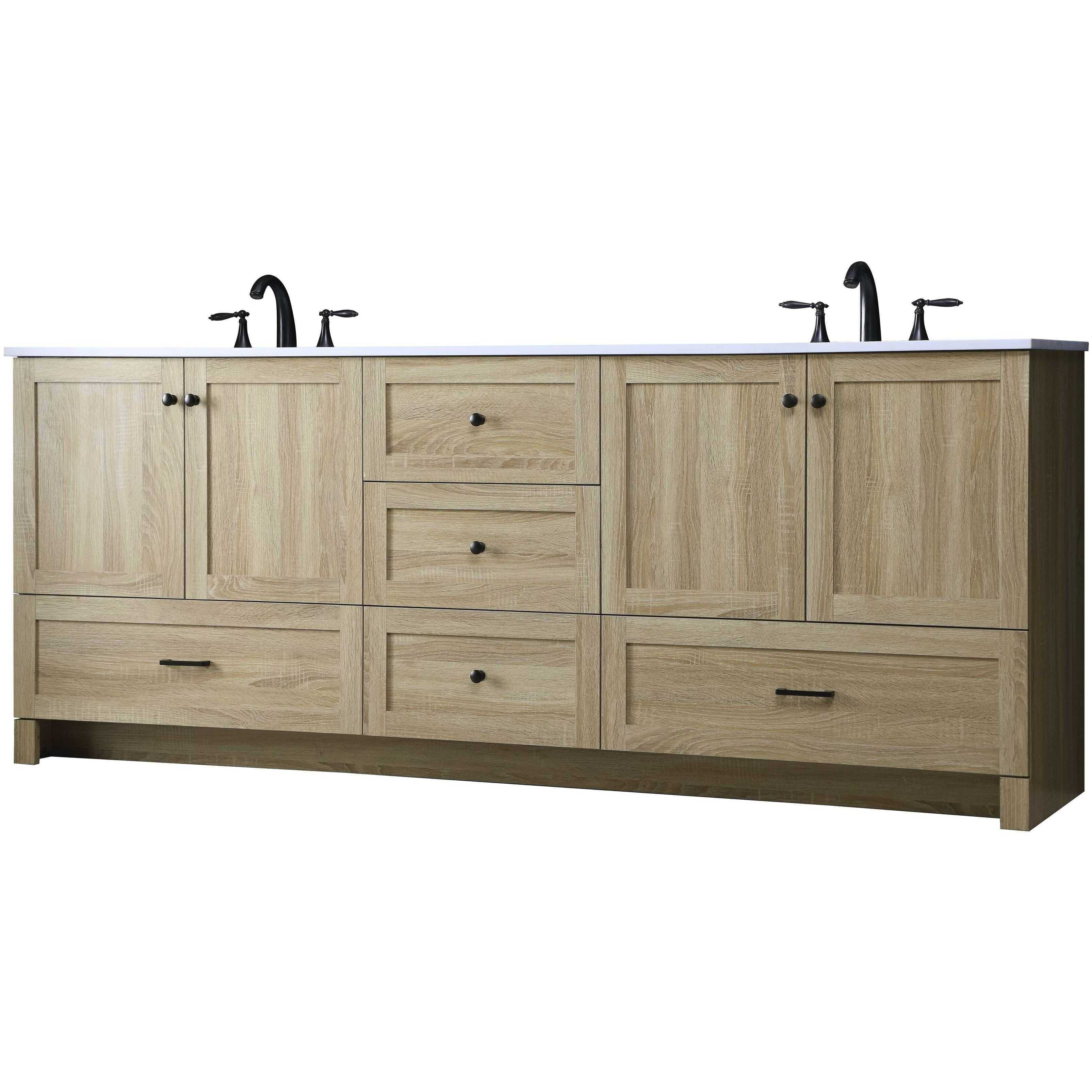 Soma 84 X 34 inch Mango Wood Bathroom Vanity Cabinet