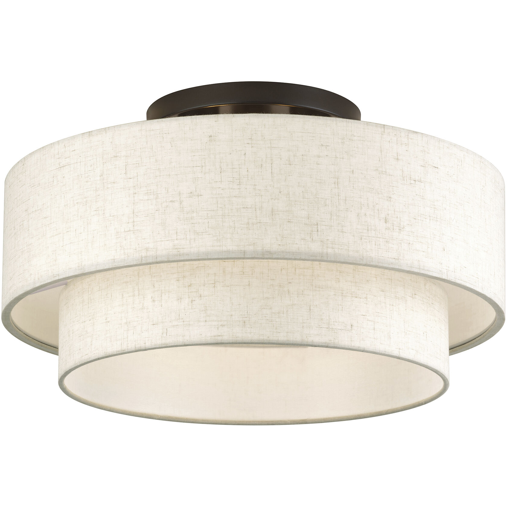 Manorwood 3 Light 18 inch English Bronze Semi Flush Mount Ceiling Light, Large