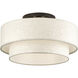 Manorwood 3 Light 18 inch English Bronze Semi Flush Mount Ceiling Light, Large
