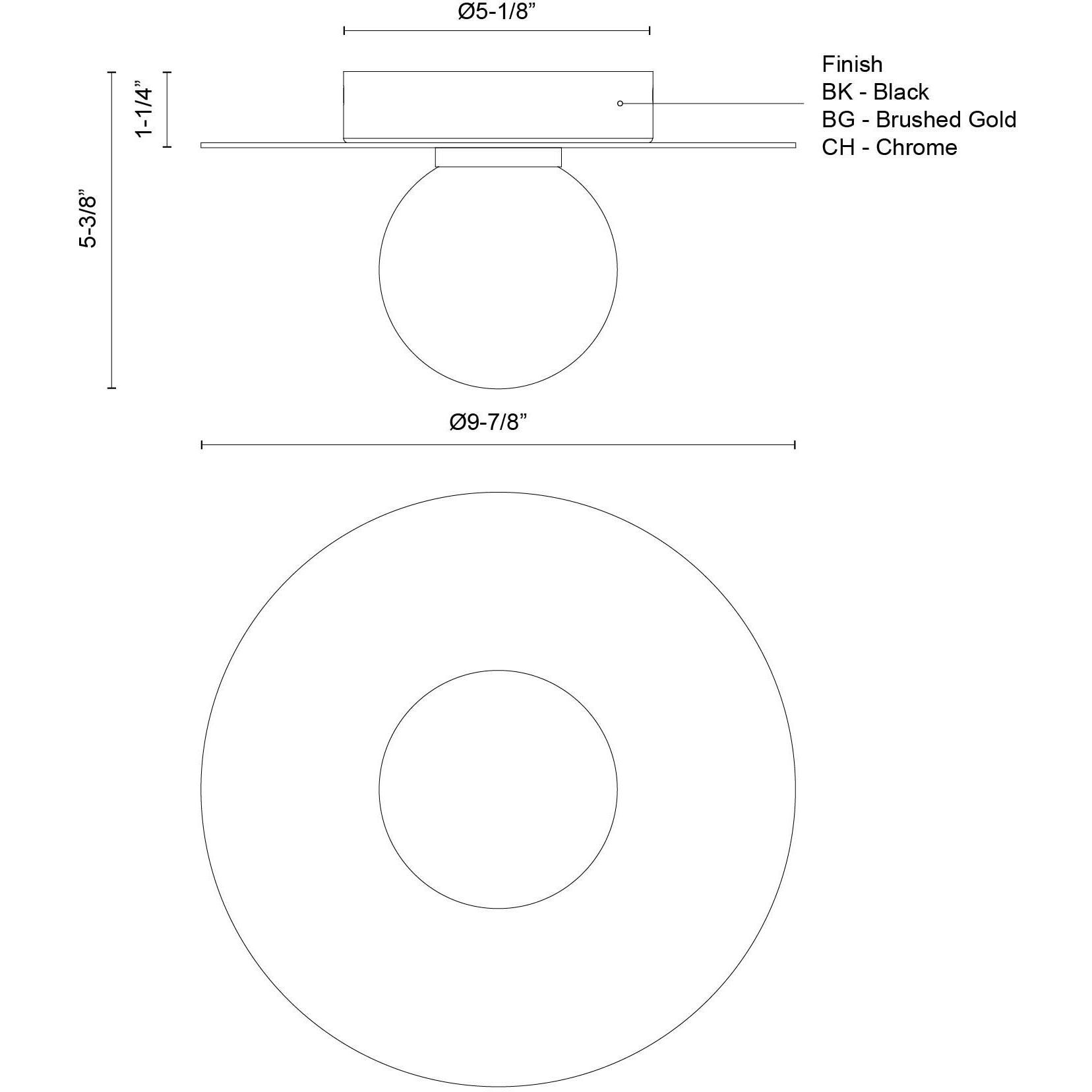 Elixir LED 9.88 inch Chrome Flush Mount Ceiling Light