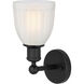 Edison Brookfield 1 Light 6 inch Matte Black Sconce Wall Light in White