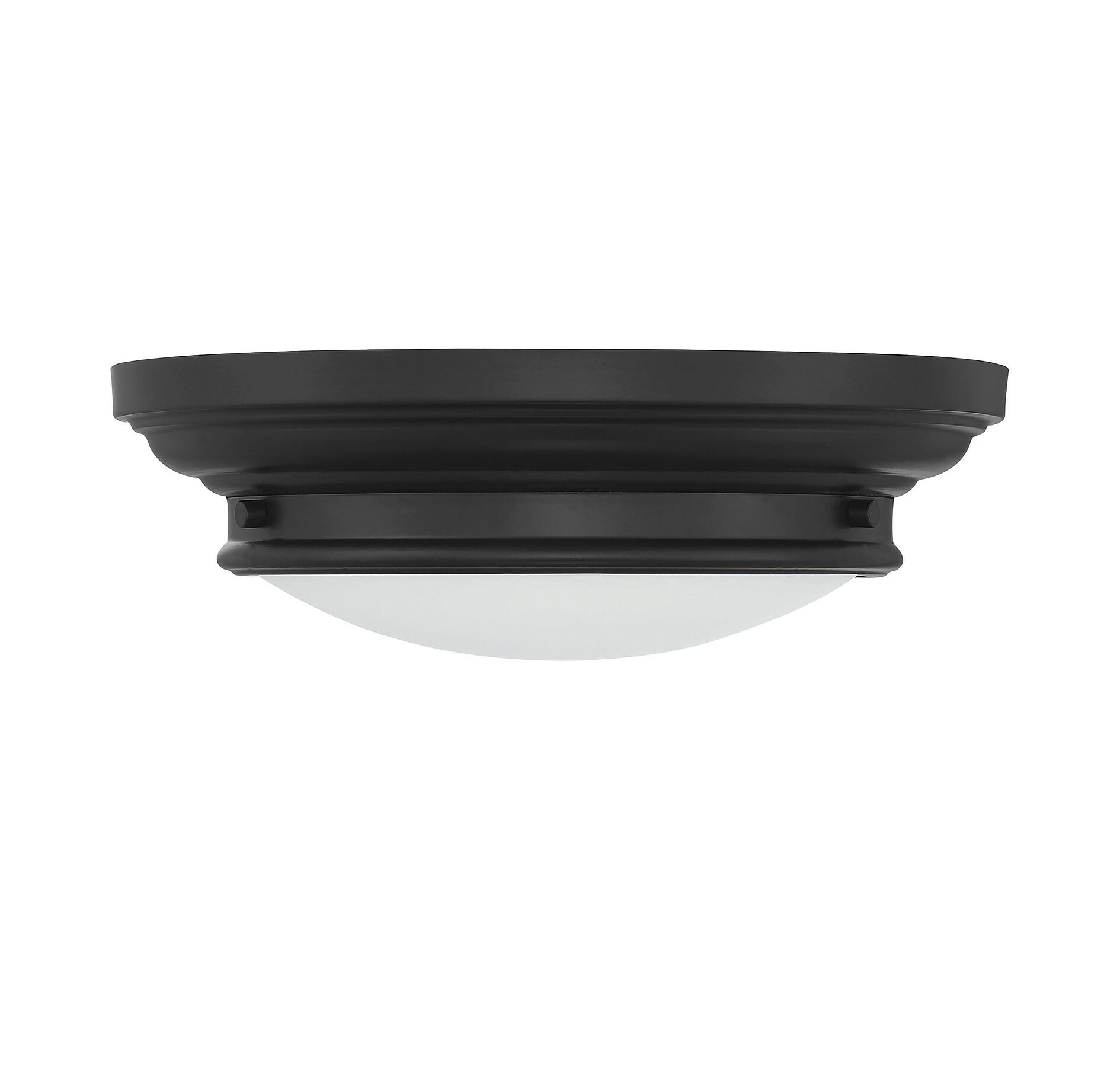 Transitional 2 Light 13 inch Matte Black Flush Mount Ceiling Light