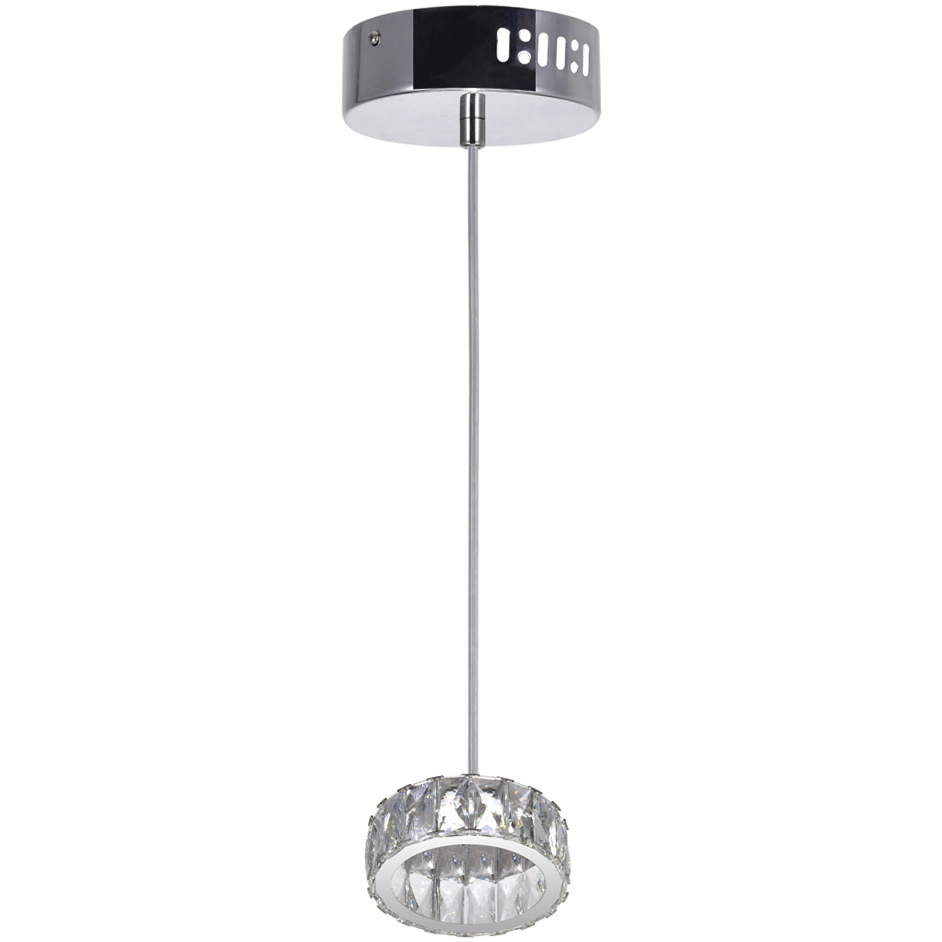 Milan LED 6 inch Chrome Down Mini Pendant Ceiling Light