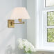 Allison 25 inch 100.00 watt Antique Brass Swing Arm Wall Lamp Wall Light