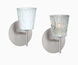 Nico 4 LED 5 inch Chrome Mini Sconce Wall Light in Stone Silver Foil Glass