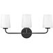 Kline LED 23.75 inch Black Bath Light Wall Light