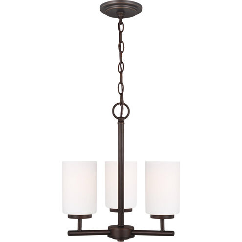 Oslo 3 Light 15 inch Bronze Chandelier Ceiling Light