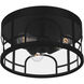 Brampton 3 Light 14 inch Matte Black Flush Mount Ceiling Light