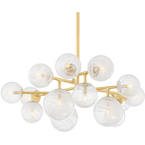 Glasgow 15 Light 46 inch Vintage Polished Brass Chandelier Ceiling Light