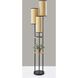 Trio 68.5 inch 40.00 watt Black with Natural Wood Floor Lamp Portable Light