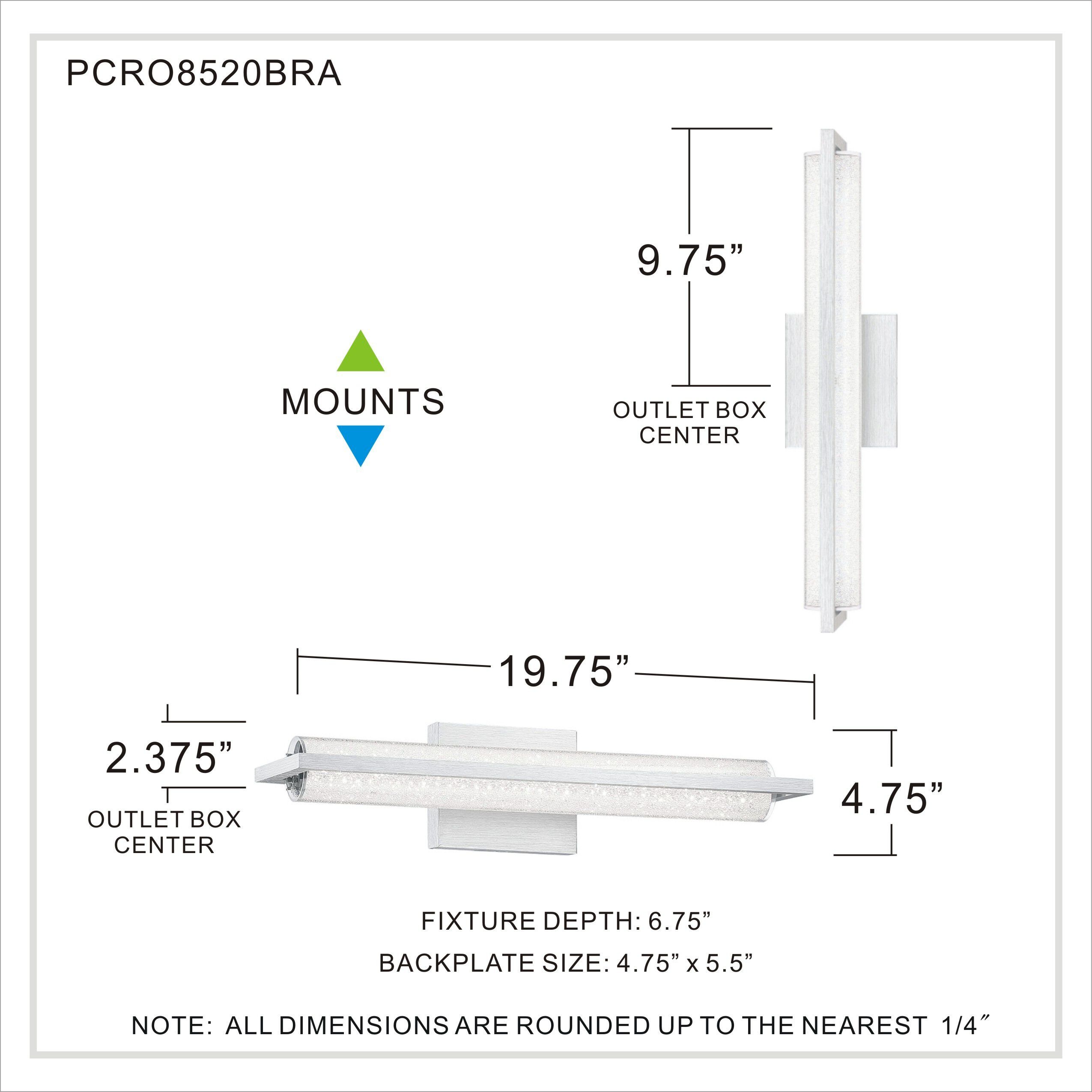 Rosalie LED 19.75 inch Brushed Aluminum Bath Light Wall Light