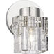 Rotterdam 1 Light 7 inch Polished Nickel Crystal Single Sconce Wall Light
