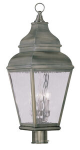 Exeter 3 Light 30 inch Vintage Pewter Outdoor Post Top Lantern