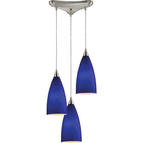 Vesta 3 Light 10 inch Satin Nickel Mini Pendant Ceiling Light