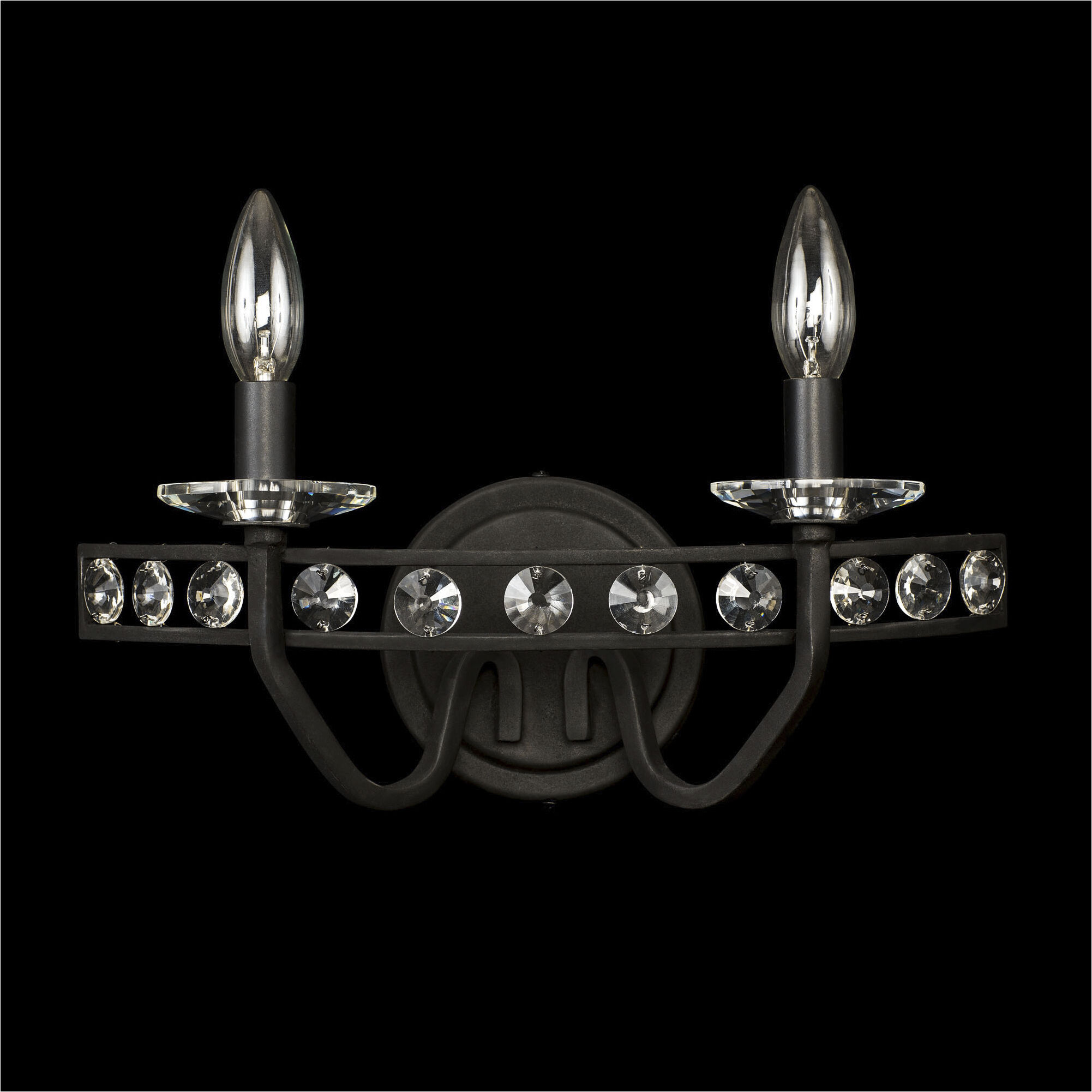 Monroe 2 Light 15 inch Carbon Bath Vanity Wall Light