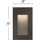 Taper 12v 1.20 watt Bronze Landscape Step Light, Vertical